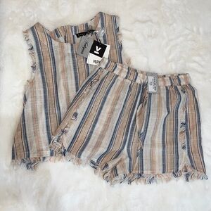 NWT Bundle Very J Stripped Top with matching Shorts